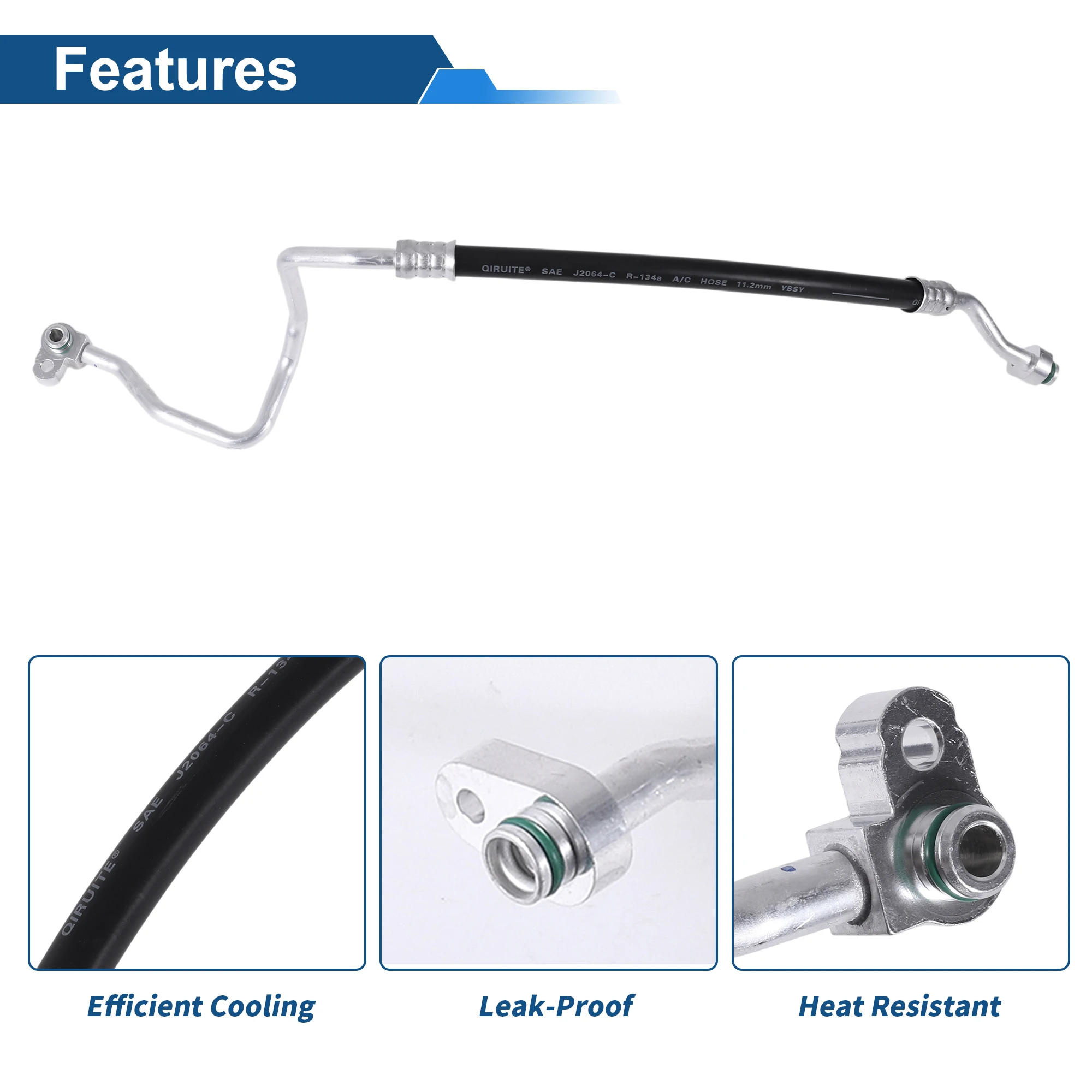 

UXCELL A/C Refrigerant Liquid Hose for Honda Odyssey 2005-2010 Pressure Hose Air Conditioning Pipe Line No.80315SLE003 Rubber Ir