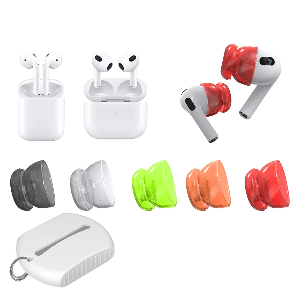 

5Pairs Ear Tips Replacement Ear Cushions Plugs Anti Slip Eartip Earpad Earbuds Earphone Covers For AirPods 3 2 1