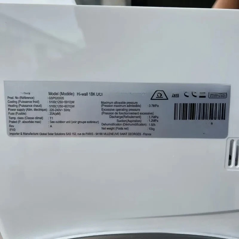 

Hanging air conditioner cooling and heating frequency conversion English 2hp horse 18000BTU