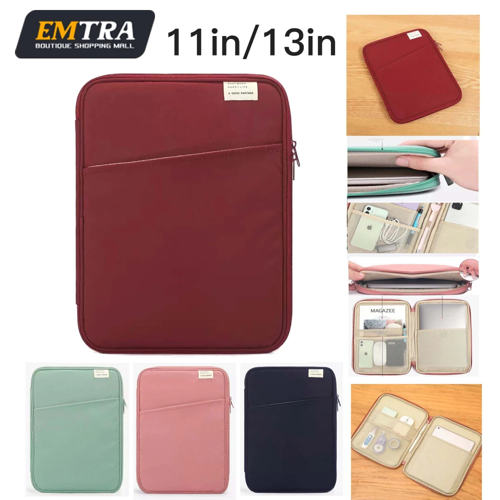 EMTRA Tablet Handbag Case 7-13inch for IPad Air 4 5 Pro 11 Mini 5 6 IPad Case for XiaoMi 5 Samsung Lenovo Shockproof Pouch Bags