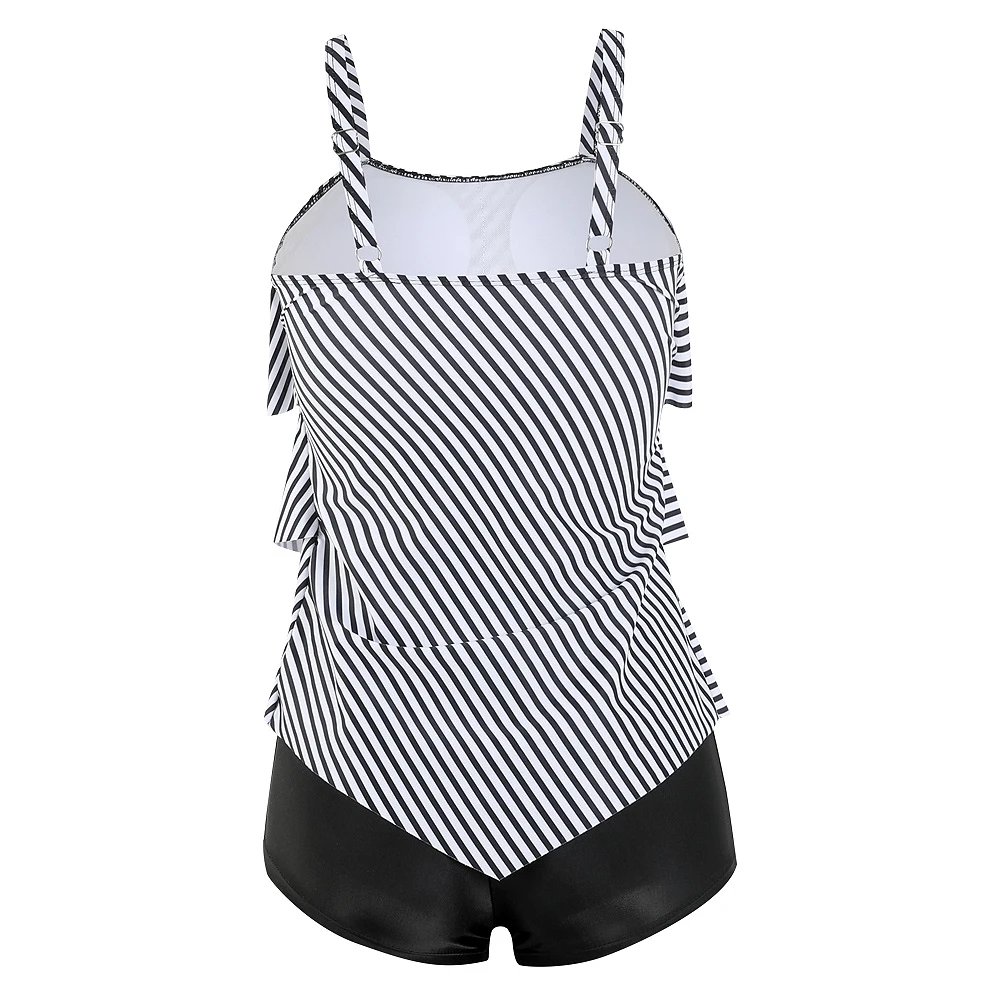 Sommer Basic Camisole Sport Tankini Flats Zweiteiliges Bikini Set Comfort Pool Damen Bedruckte Bademode S-6XL