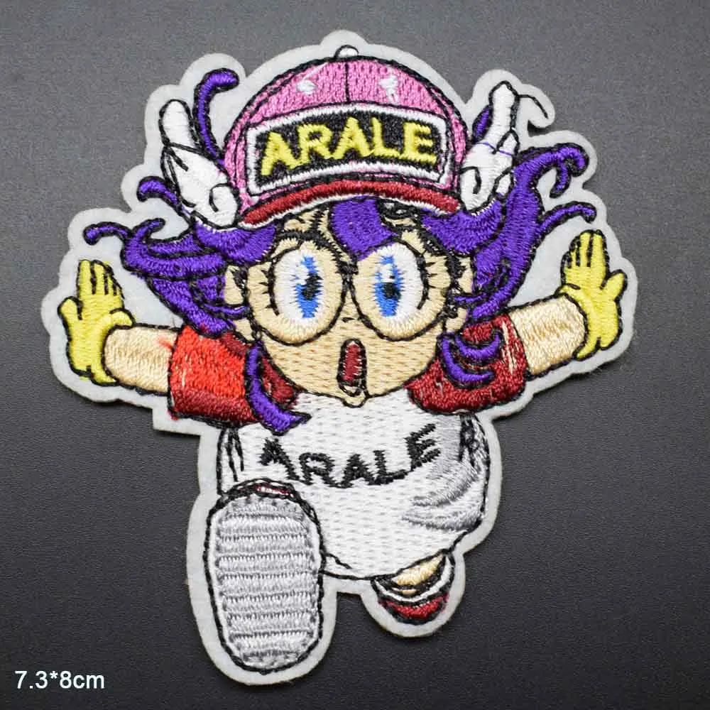 Arale Cartoon Anime Iron On Embroidered Clothes Patches For Clothing Stickers Garment Wholesale