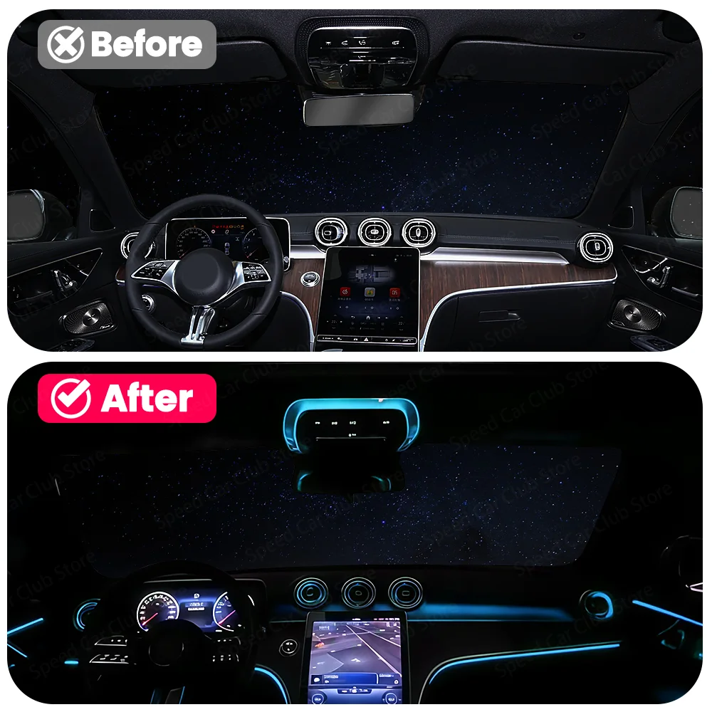 Crystal Reading Lamp for Benz C GLC EQE W206 X254 W214 E Class W223 S450 S480 S500 Car Interior Decorative Lighting