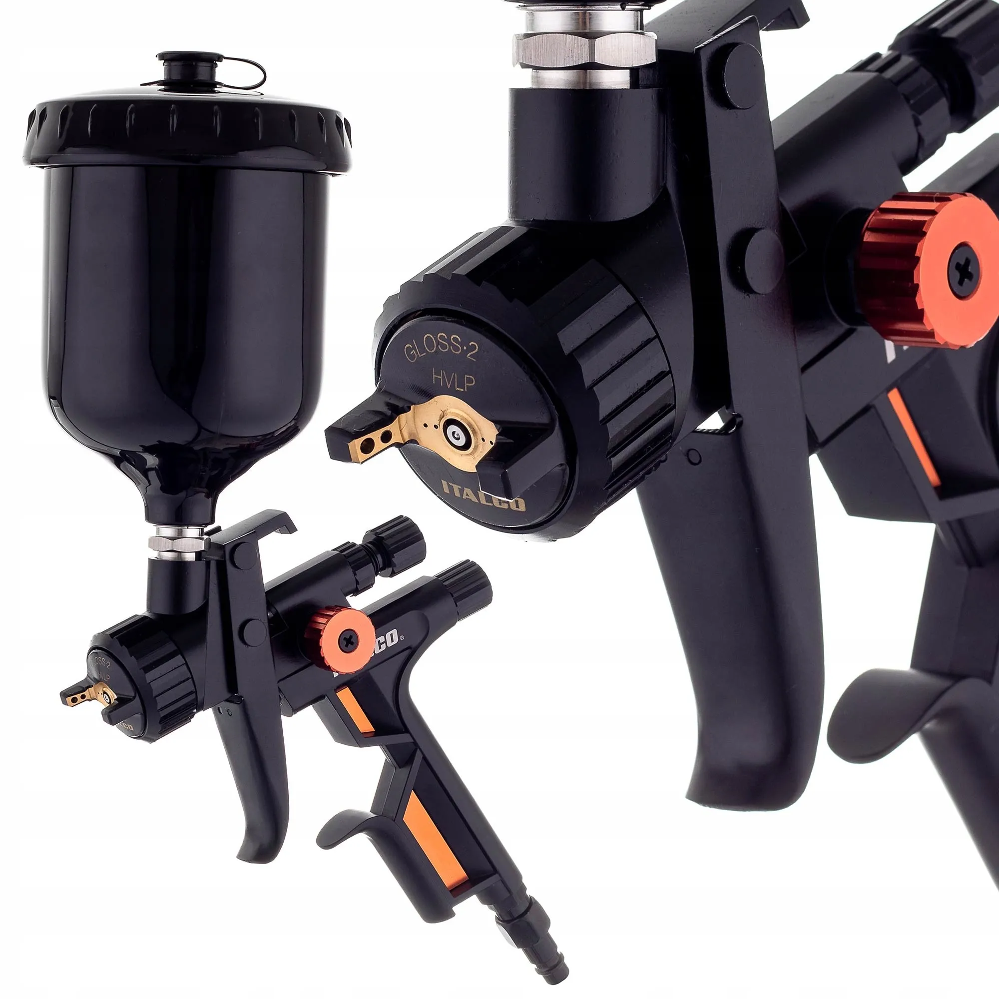 HVLP Paint Gun | 1.3mm Tip, 600ml Tank, Artistic Graffiti Design for Even and Smooth Atomization, Suitable for Various Paints and Hand Painting ITALCO GLOSS 2