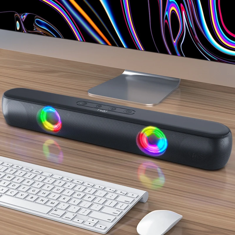 Top Seller BT320 Colorful RGB Lights True Wireless Stereo Sound Speaker Bluetooth 5.0 Portable Hi-fi Speakers Esports Subwoofer