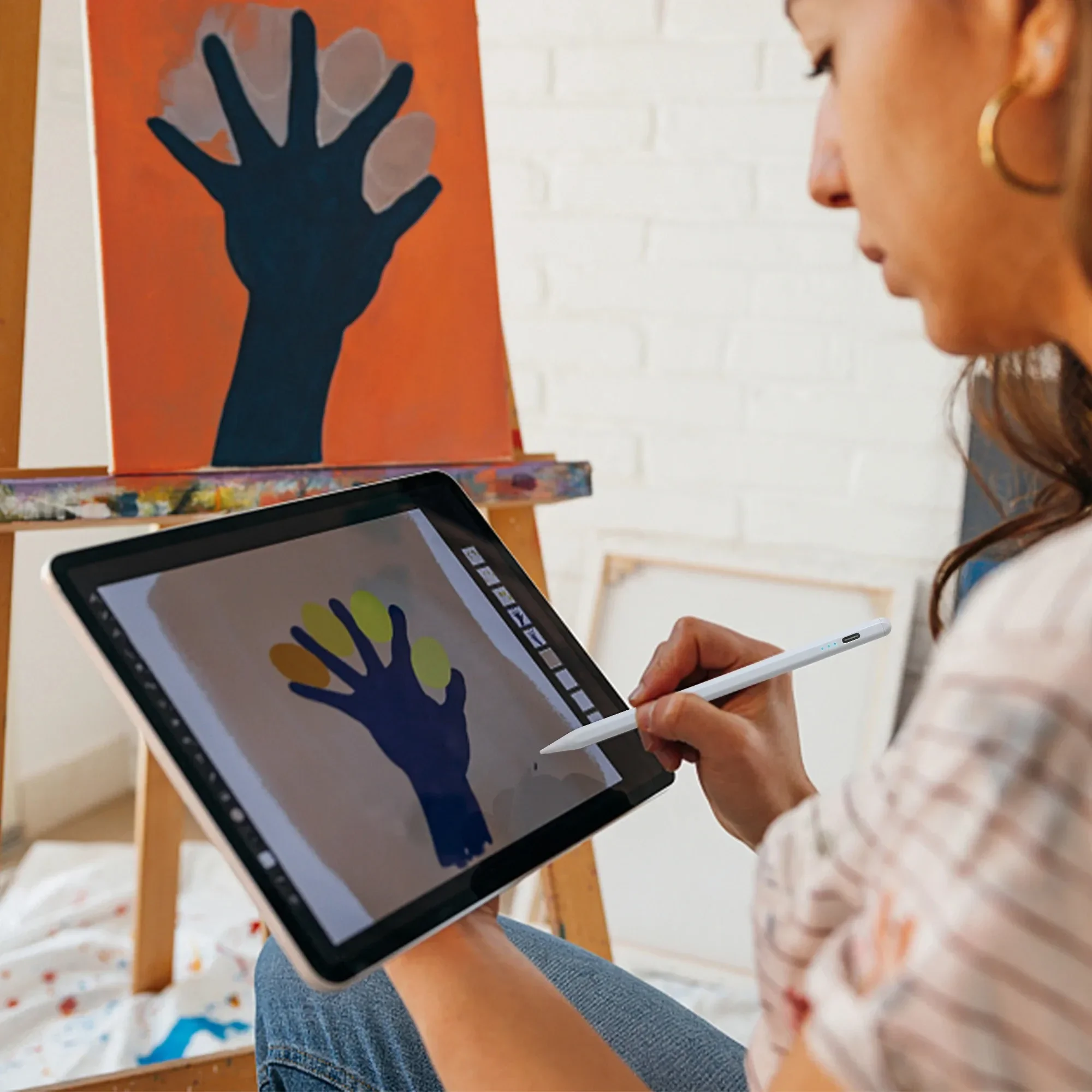 

Стилус для рисования, совместимый с Apple Pencil 1/2, с функцией распознавания отклонения ладони и чувствительностью к наклону, для моделей iPad 2018-2025 годов, Mini, Air 3/4/5