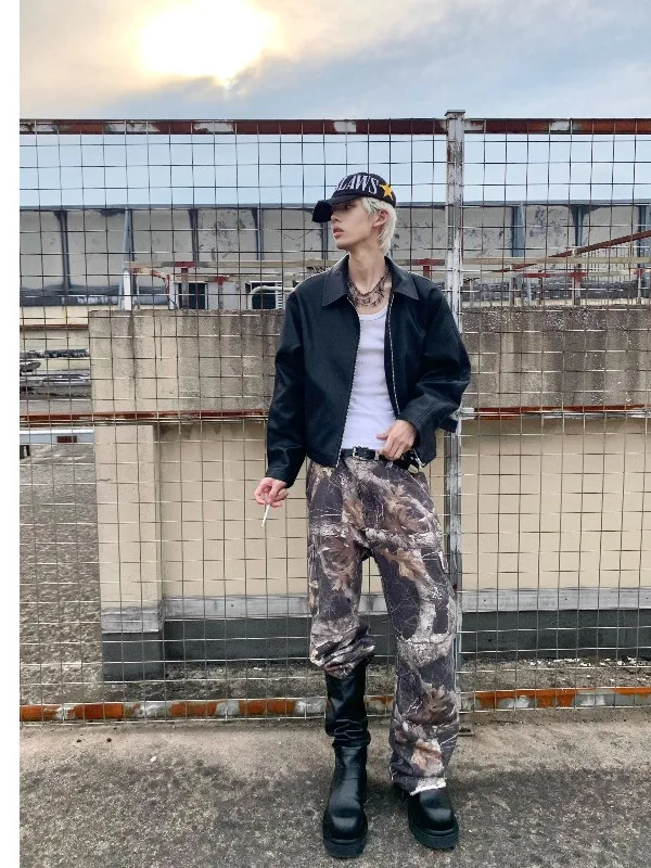 

Bla Текстурированный мужской тюнер из искусственной кожи или широкий тюнер Cleanfit, внутренний красный молодежный модный ветрозащитный китайский производственный