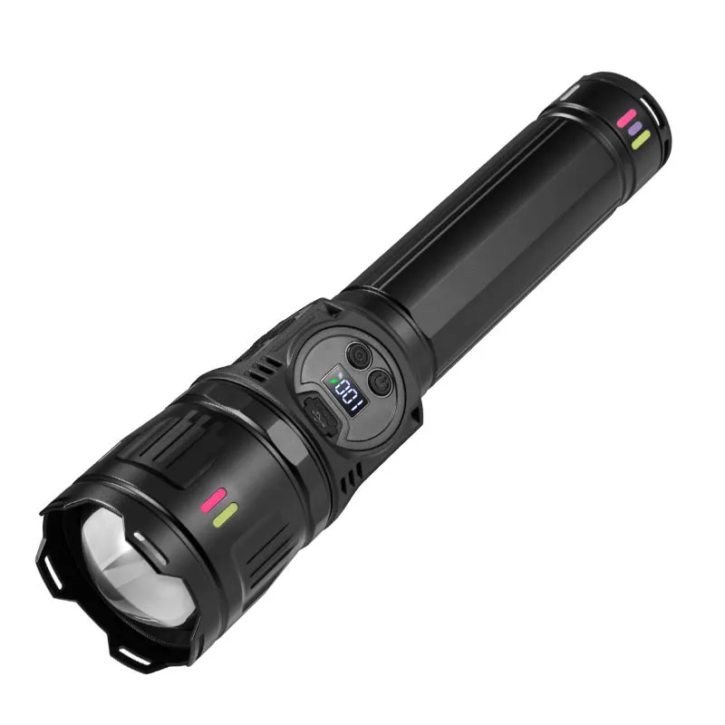 Outdoor Strong Light Laser Flashlight With High Lumen And Long Battery Life Rechargeable Portable Camping Flashlight