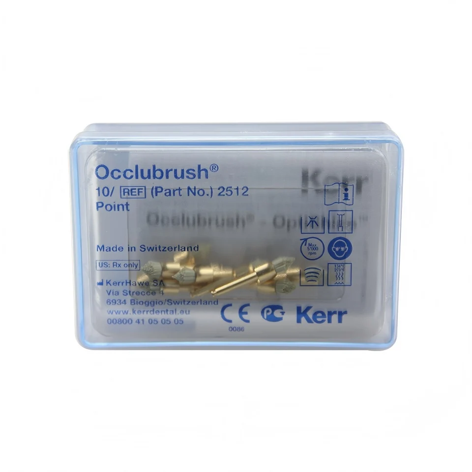 

Kerr 134℃ Autoclavable Dental Polishing Brush for Composite Porcelain Ceramic High Gloss Finishing 2510 2511 2512 2520 Set