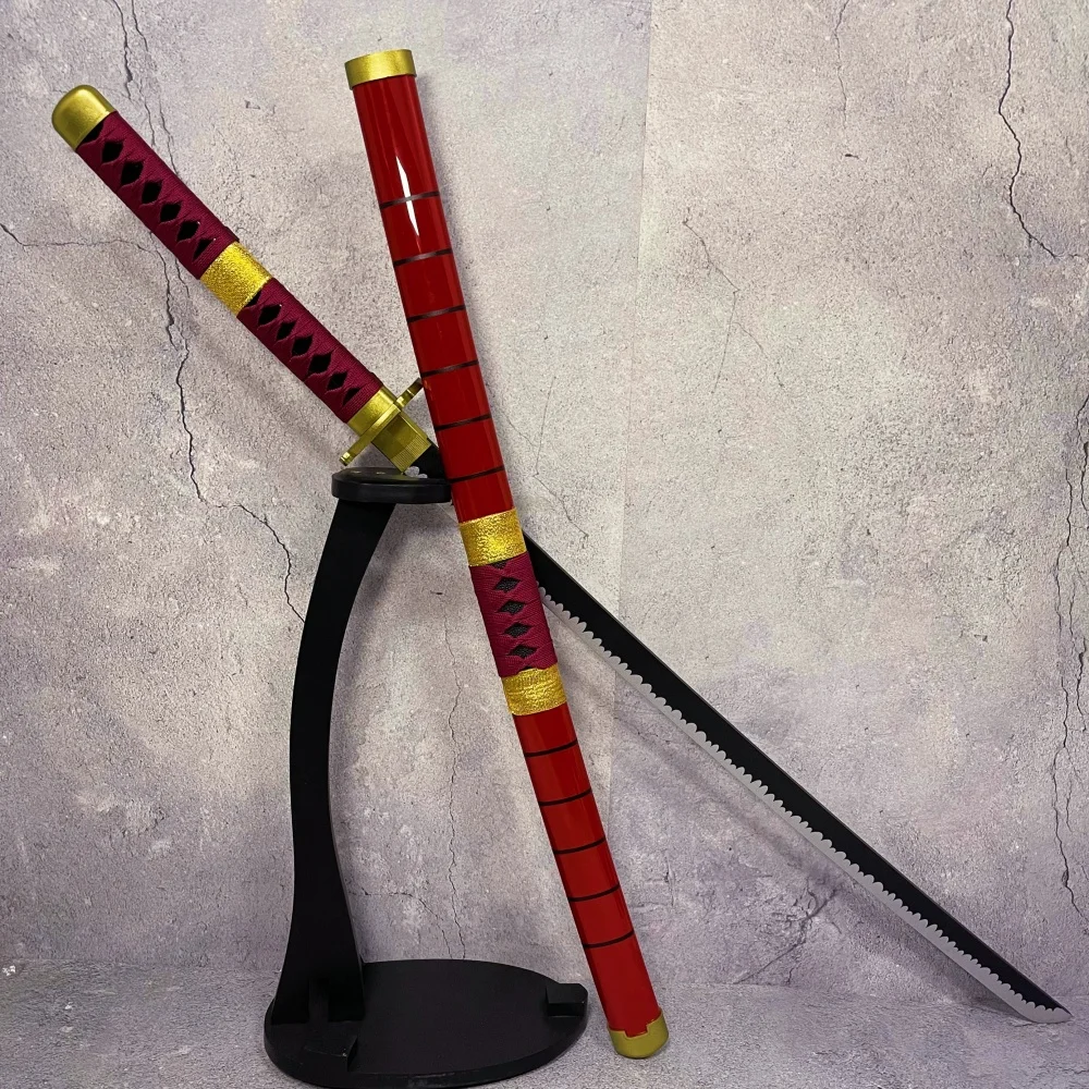 Espada de Damasco Roronoa Zoro Katana de 40 pulgadas, sable de tamaño Real, espada samurái japonesa Katana, cuchillo Ninja, regalo de utilería de Cosplay de Anime