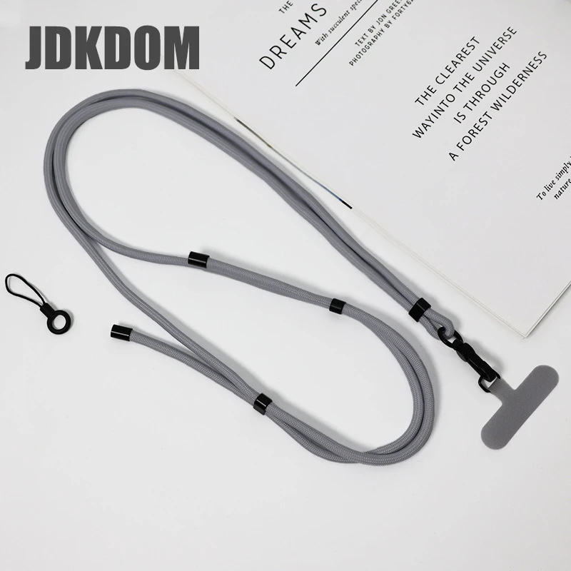 JDKDOM الهاتف المحمول الحبل 85 سنتيمتر Crossbody قابل للتعديل طول الحبل مكافحة فقدان حبل سلسلة الهاتف المحمول