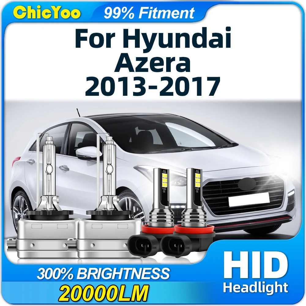 HID Xenon Headlight 20000LM Auto Headlamps D1S Plug And Play Xenon Car Lights Bulbs For Hyundai Azera 2013 2014 2015 2016 2017