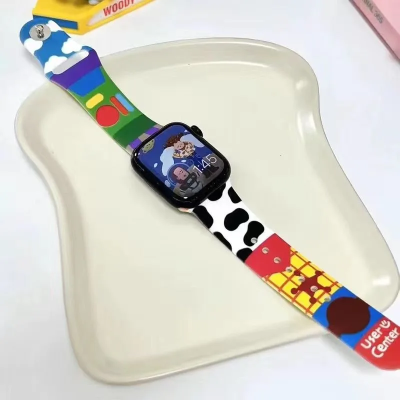 Disney Toy Story Woody Silicone Strap for Apple Watch Band S8 7 6 5 4 3 Bracelet IWatch 38MM 40MM 42MM 44MM 49MM Accessories