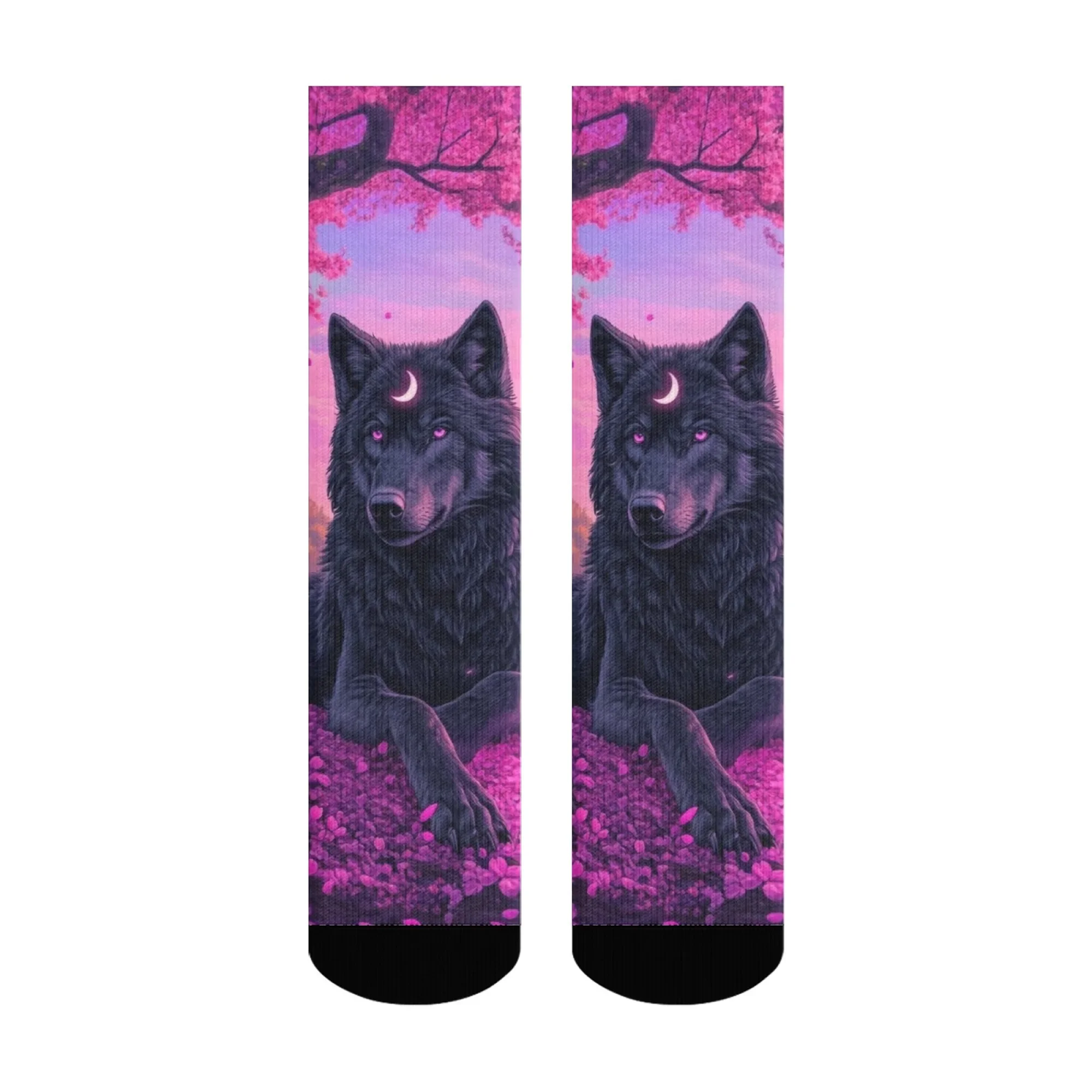 

Новинка, мужские носки с принтом черного волка, удобные модные повседневные спортивные носки, мягкие дышащие нескользящие велосипедные носки для путешествий на открытом воздухе