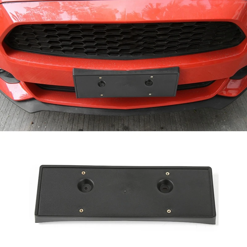 Car Front Bumper License Plate Mount Bracket Holder For Ford Mustang 2015 2016 2017 2018 2019 2020 2021 2022 Accessories