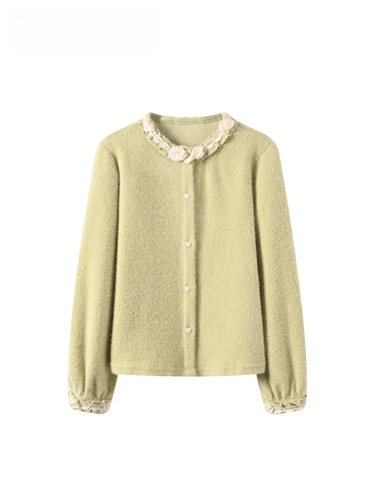 

Модный вязаный свитер с длинными рукавами для женщин больших размеров CaraCLUB, зимний новый топ с эффектом похудения и кружевными вставками