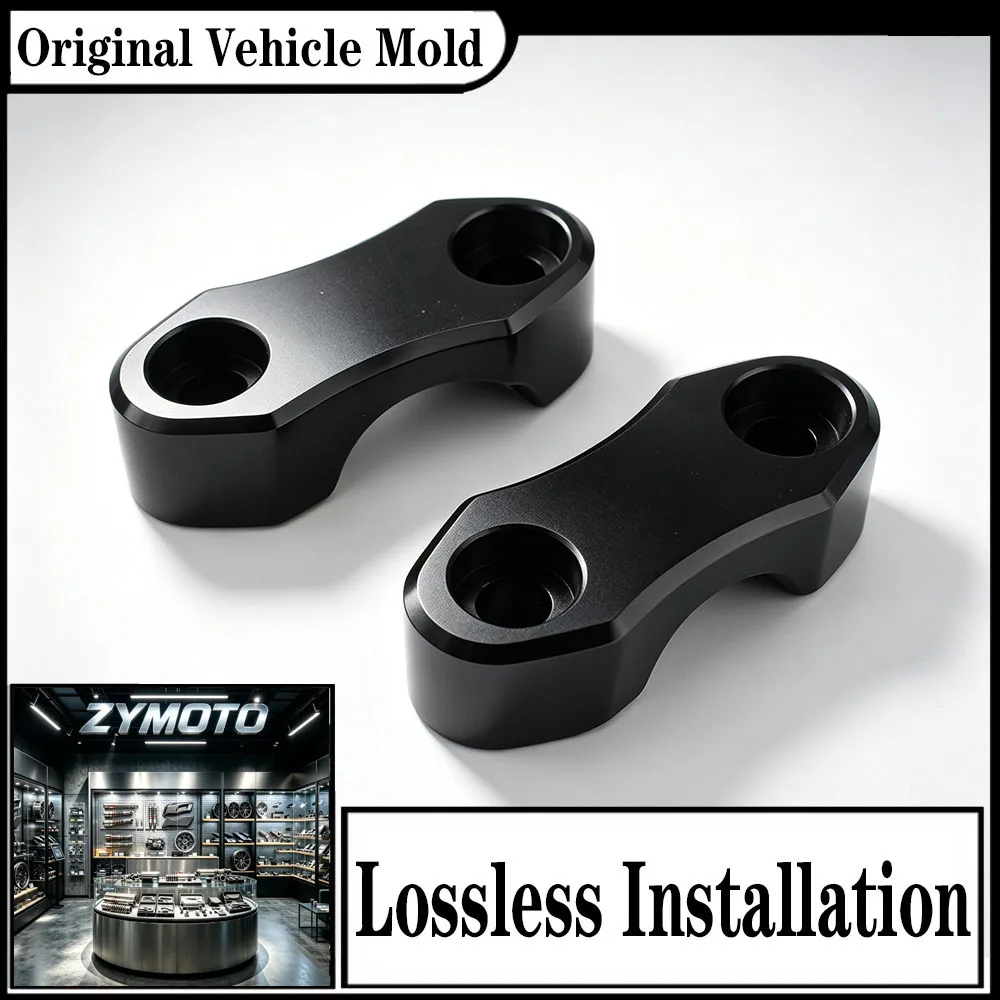 FOR Harley Sportster Dyna Heritage Fat Boy 883 1200 48 2000-2025 Handlebar Top Clamp Cover Billet CNC Aluminum Black Chrome
