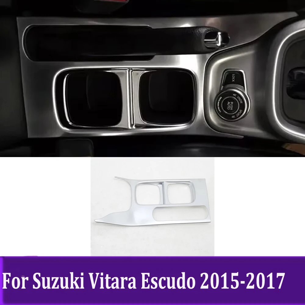 Front Water Cup Holder Cover Trim Frame Sticker For Suzuki Vitara Escudo 2015 2016 2017 Accessories