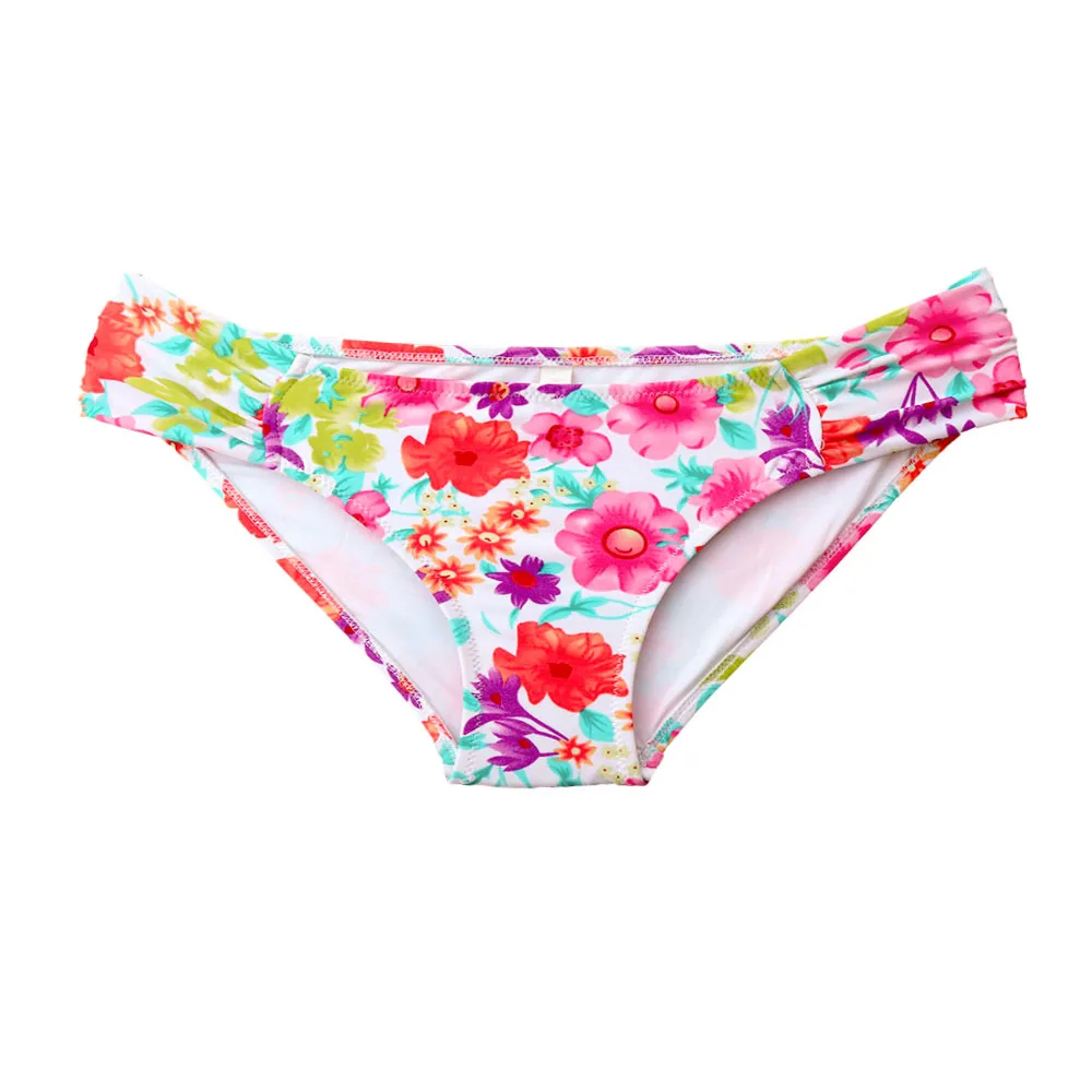Women Red Bikini Bottoms Summer Printing Swimwear Biquini Swim Suit Blue Black Brazilian Sexy Girl Cheeky Bikinis Bottom