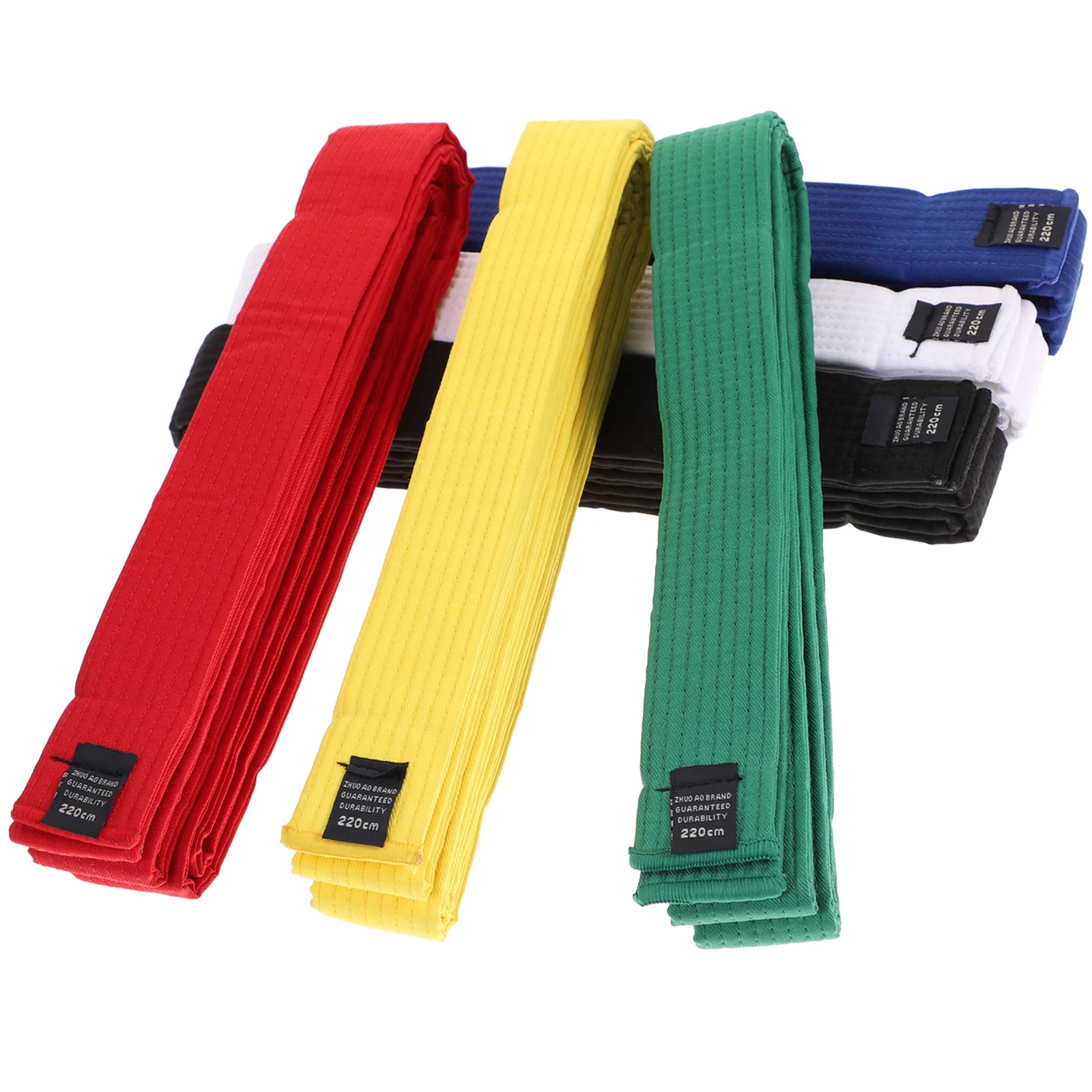 

6 Pcs Taekwondo Belts Karate Martial Cotton Waistbands 2 2m White Yellow Green Blue Red Black Durable Comfortable Training