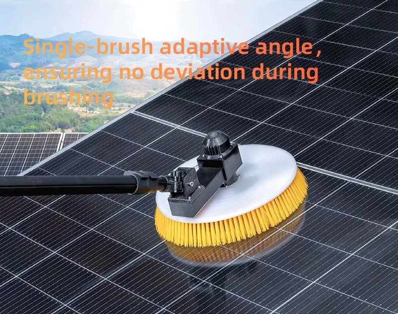 Durable Brushless Motor Photovoltaic Cleaning Brush 3.5/5 5/7.5 meter Retractable Polar Solar Panel Cleaning Rotary Disc Brush