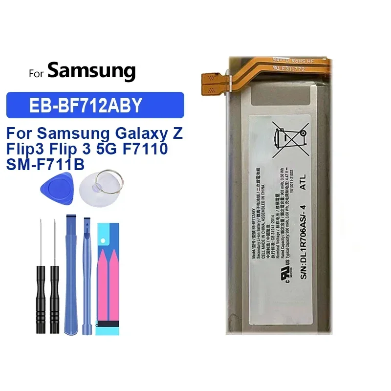 EB-BF711ABY EB-BF712ABY Battery For Samsung Galaxy Z Flip 3 Flip3 5G F711 F711B F712 SM-F711B Batteries+Tools