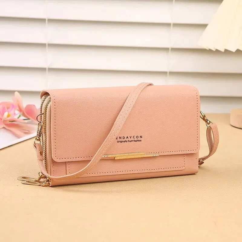 New Women Wallet Korean Style Large Capacity Multi-Functional Shoulder Bag Mid-Length Clutch Coin Purse