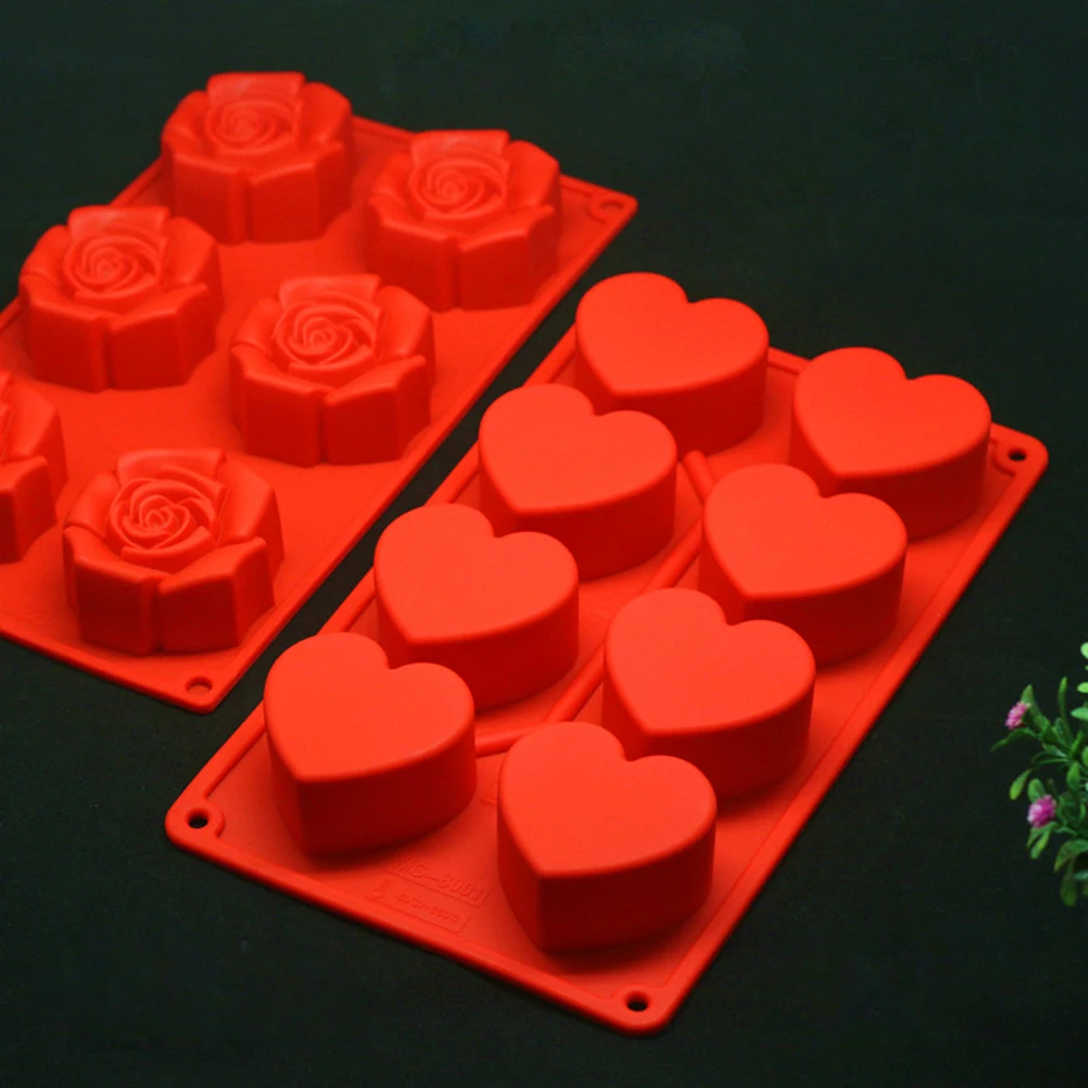 

8 Cavity Cake Cake Mold Mold Silicone Bake Baking Mould Silicone Baking Tray Mould DIY Dessert Chocolate Ice Molds Oven Safe