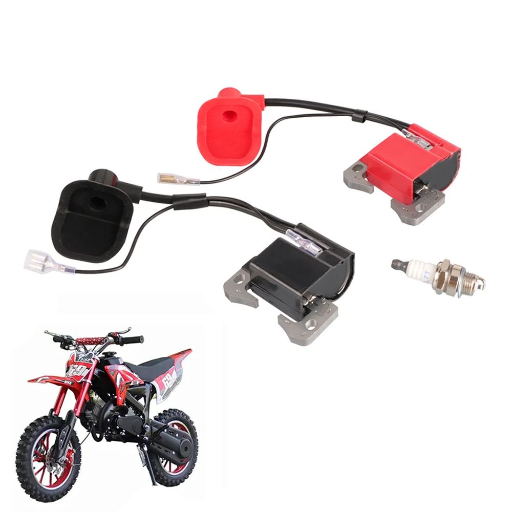 

Ignition Coil With L7T Spark Plug Kit For2 Stroke 33cc 43cc 47cc 49cc 50cc Mini Moto Dirt Pocket Bike Scooter Kids Quad ATV Part