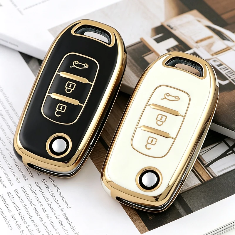 Für Renault Kwid 2023 Kadjar Captur Megane Sandero Stepway Logan Clio 5 2022 Arkana 2020 2021 TPU Auto Klappschlüssel Hülle Abdeckung