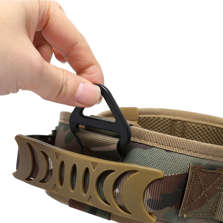 Verstellbares taktisches Hundehalsband aus Metall mit doppelter Schnalle, luxuriöses Designer-Trainingshalsband für mittelgroße und große Hunde – Detail 12