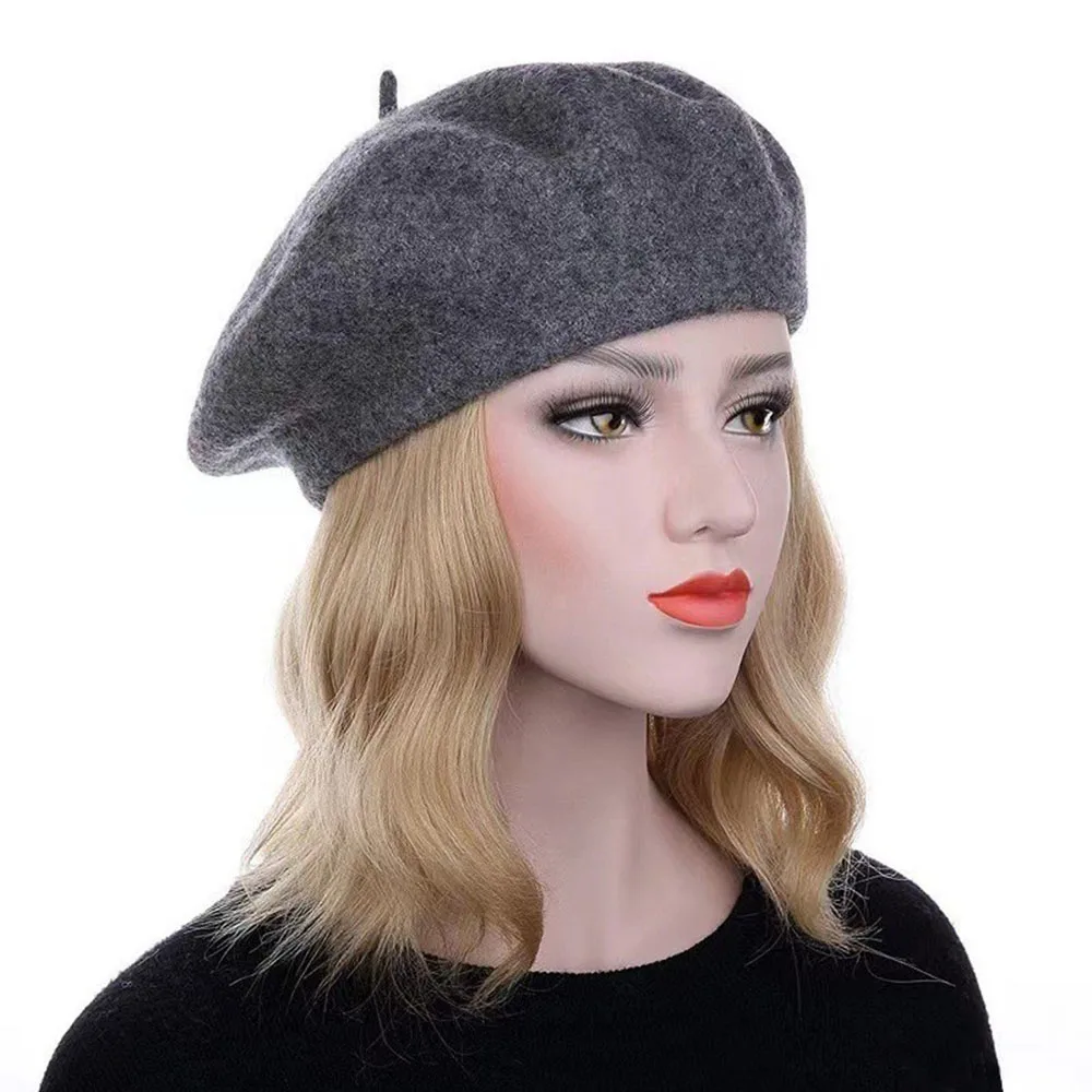 

High Quality Acrylic Beret Winter British Vintage Painter Hats For Women ins Wind Trend Fashion Graceful Caps