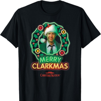 Merry Christmas Camiseta De Navidad Neon Clar Negro Mens Graphic Tshirts Loose Casual Fashion All-match Regular Short Sleeve