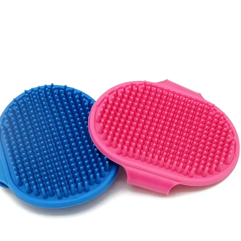 Bathroom Dog Bath Brush Massage Gloves Soft Safety Silicone Comb with Shampoo Box Pet Accessories for Cats Shower Grooming Tool