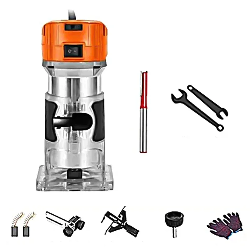 

Woodworking Electric Trimmer Wood Milling Engraving Slotting Trimming Machine Hand Carving Machine Wood Router