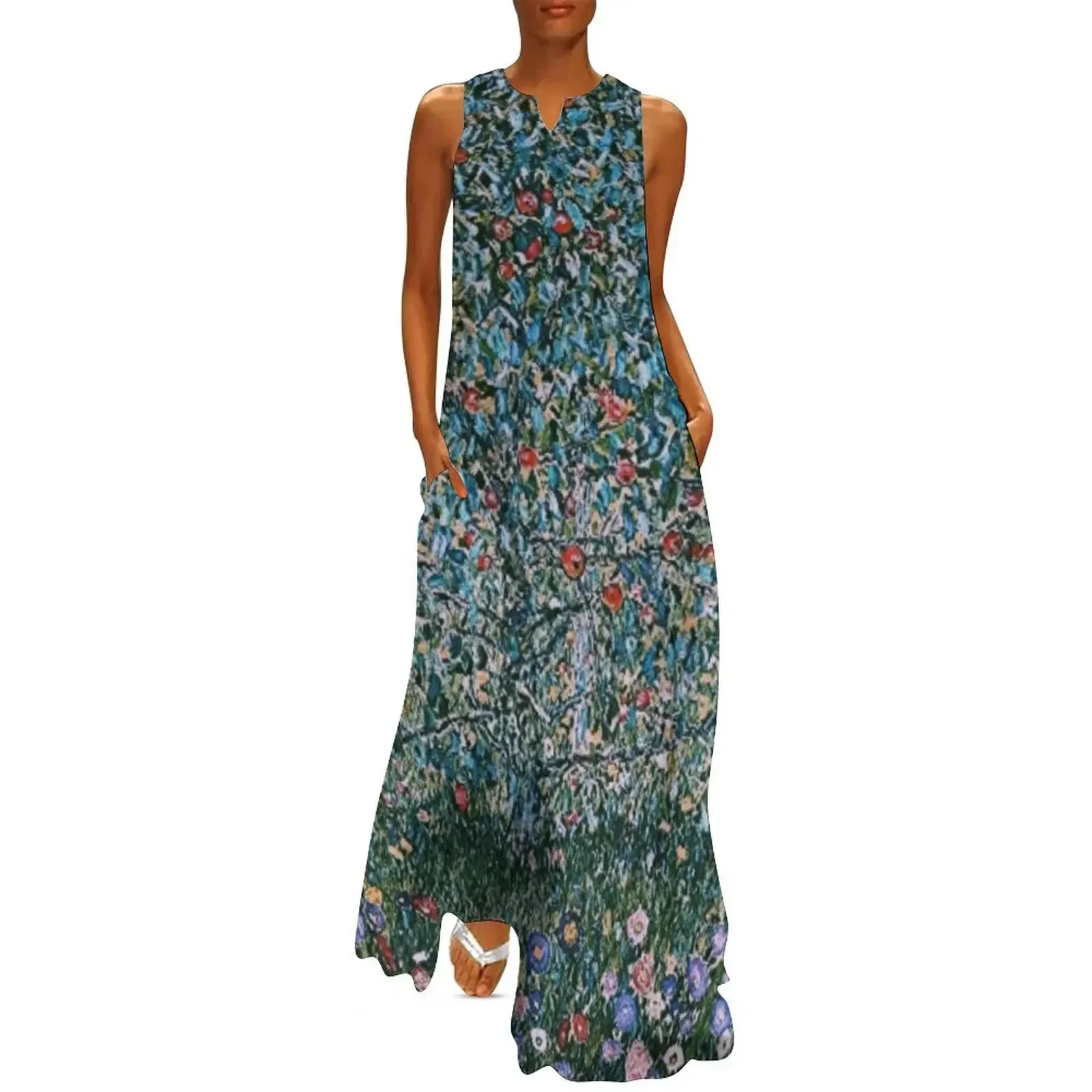 

Gustav Klimt - The pear tree,No, 02. Long Dress Evening gown summer clothes Clothing female long sleeve dresses Dress