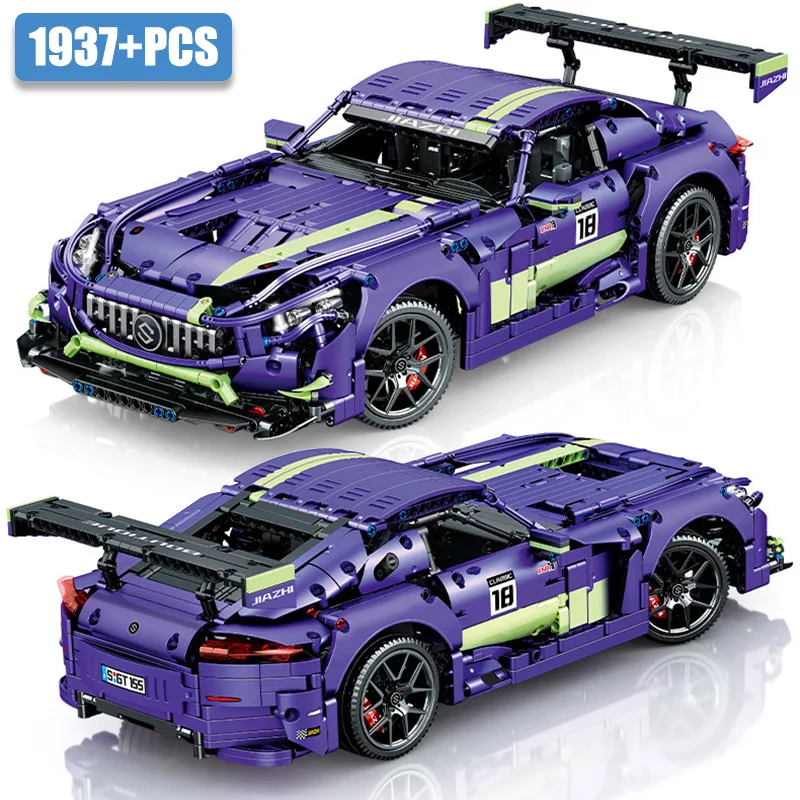 

Technical 1937pcs AMG Speed Racing Car Building Blocks MOC 1/10 Scale City Supercar Sports Vehicle Bricks Toys For Children Gift