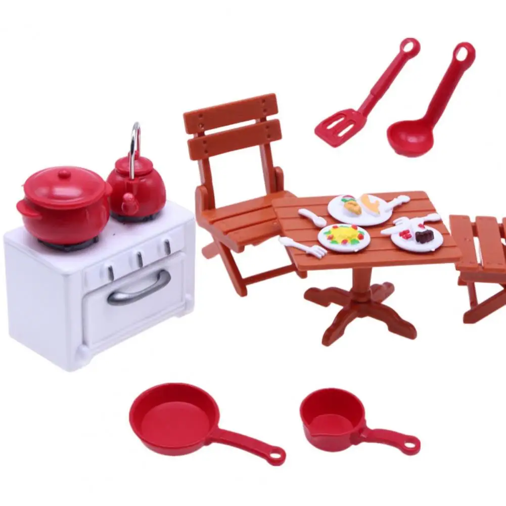 Accesorios de casa de muñecas de alta calidad para cocina, casa de muñecas encantadora, juegos de cocina en miniatura para hornear