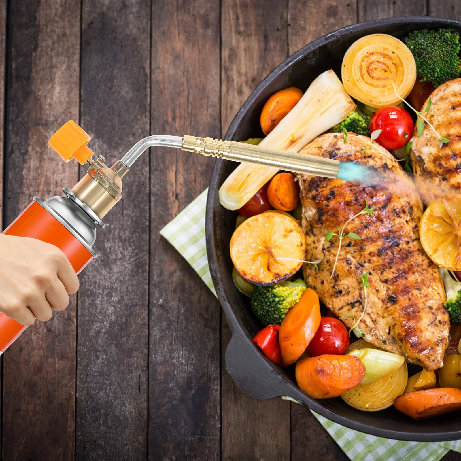 

Portable Gas Torch for Welding Brazing and Roofing Spiral Pressurized Flame Heavy Duty Heating Tool Compact Lightweight Design