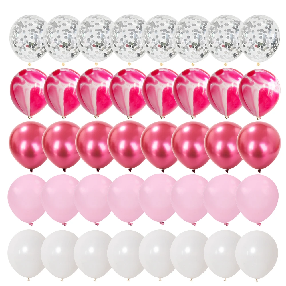 40 stücke 10 Zoll Schwarz gold Latex Ballon Konfetti Marmor Makronen Ballon Hochzeit Geburtstags feier Dekoration Baby party Luftballons – Detail 7