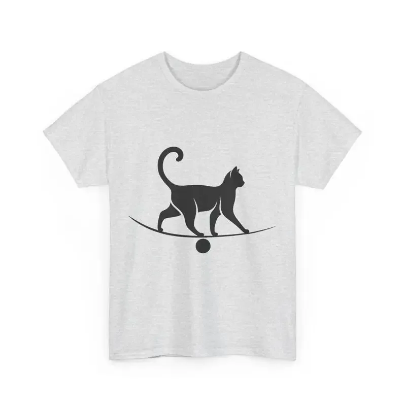 Stylish Cat Balance T Shirt Animal Lover For Owners Casual