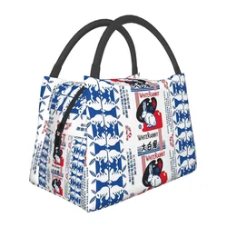 White Rabbit Candy Lunch Bags Insulated Bento Box Portable Lunch Tote Picnic Bags Cooler Thermal Bag for Woman Children School