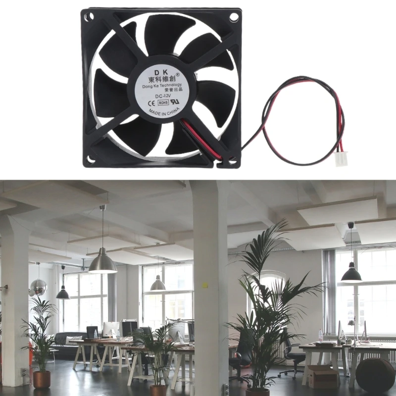 80mm/3.15 inch for DC 12V 5V 24V Computer Fan 2 Pin XH 2.54 8025 Cooling Fan 330