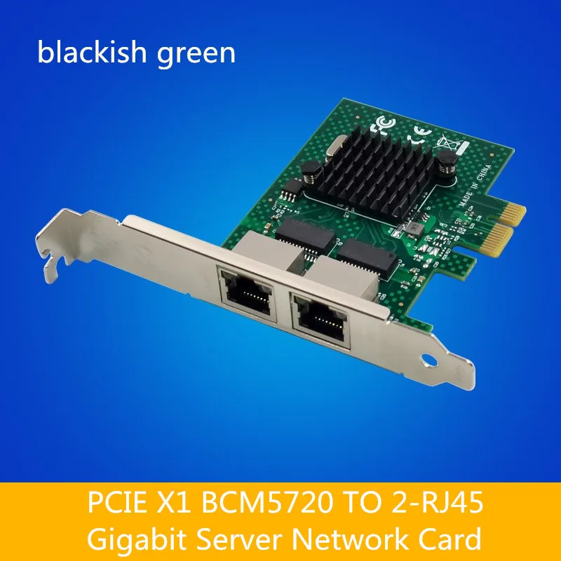 

For Broadcom BCM5720 PCI-E X1 2-port copper cable/gigabit server network card compatible with WOL PXE VLAN