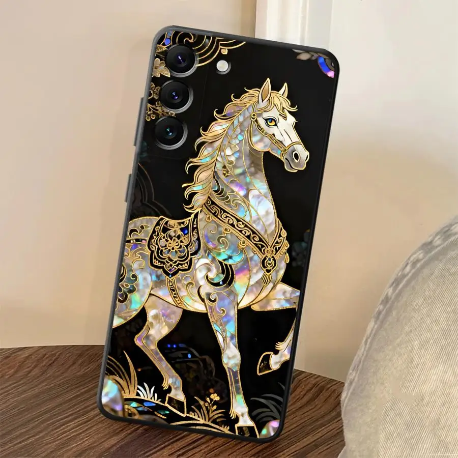 Case for Samsung Galaxy A51 A73 A06 A37 A57 A15 A25 A16 A05 A23 Phone Cover A52 A36 A50 A17 A13 A12 A70 A53 A41 Lucky Horse