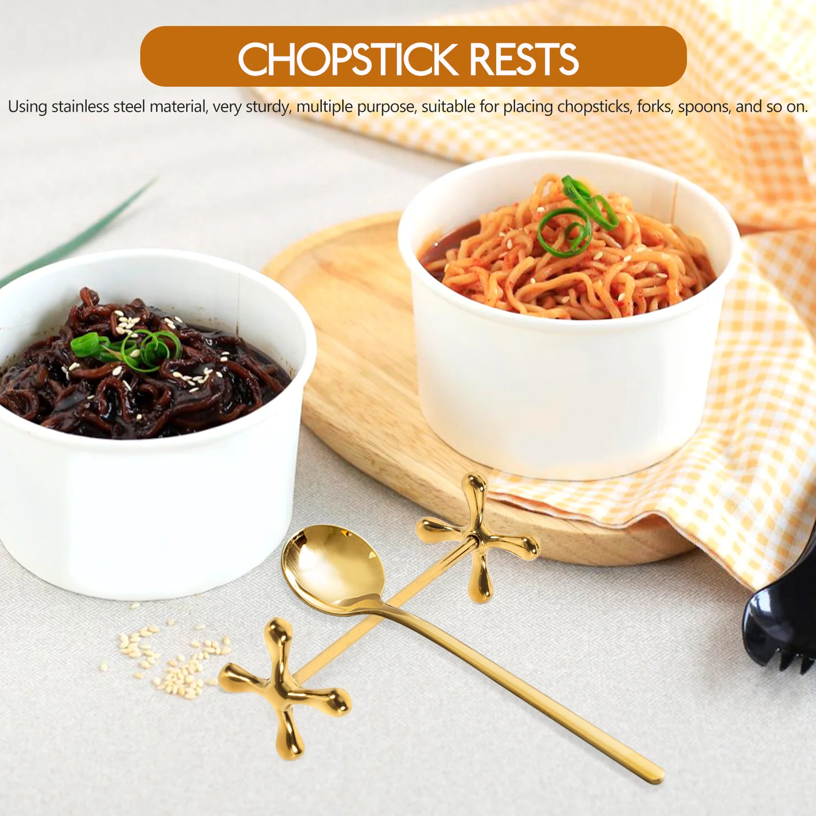 

Stainless Steel Chopsticks Holder Metal Chopsticks Rest Non Slip Tableware Stand Spoon Fork Organizer Restaurant Desktop Kitchen