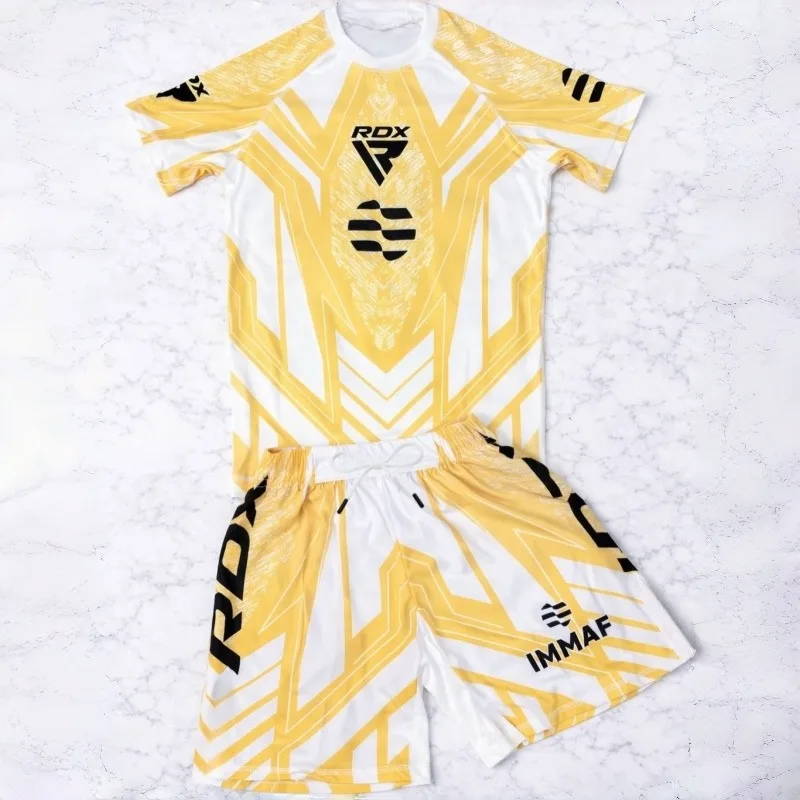 

2026 New Mecha Y2K Style Fighting Suit Short-Sleeve Shorts 2-Piece Set, Breathable and Anti-Abrasion Men's Training Sportswear
