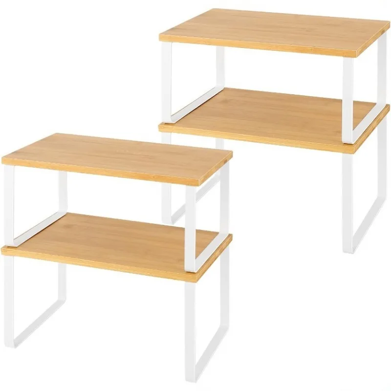 

1Set Multifunctional Wooden Storage Rack Desktop Organizer Spice Shelf for Kitchen Cabinet Living Room Tidying & Storage
