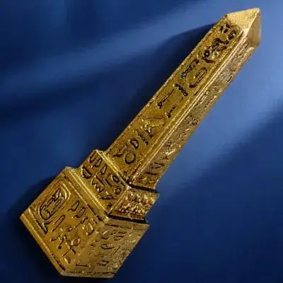 

Exquisite Egyptian Obelisk Statue Compact Home Decor for Desktop Long-Lasting Material Ancient Monument Sculpture Living Room