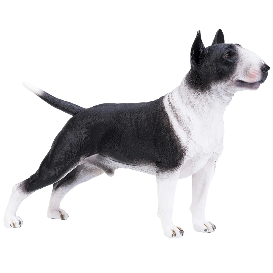 Große lebensechte Farm Haustier Hund Bullterrier Simulation Tiermodell Action & Spielzeug Figuren klassische Sammlung Spielzeug für Kinder Geschenk – Detail 3